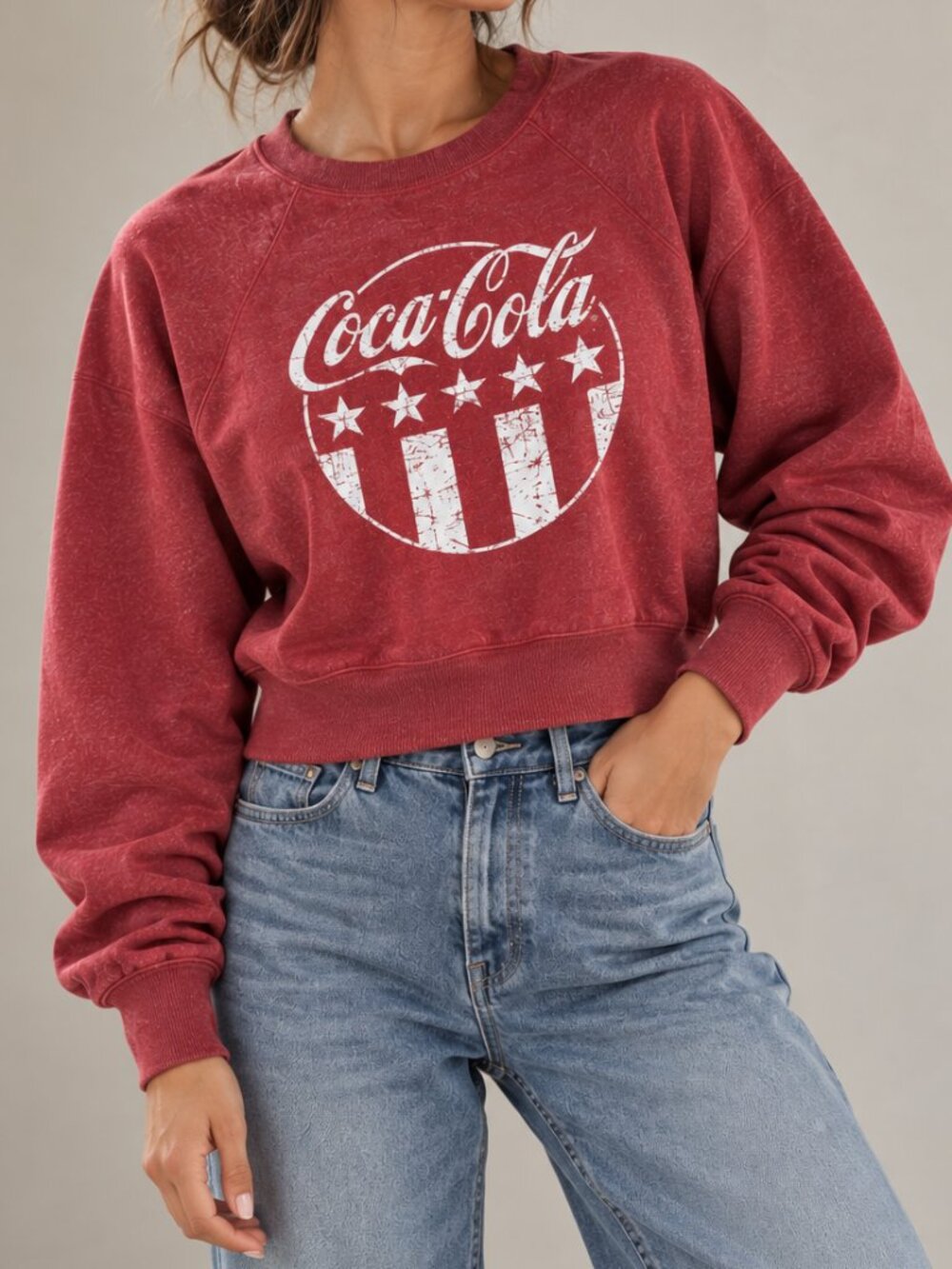 Coca-Cola x Chasor Crop Sweatshirt SMALL